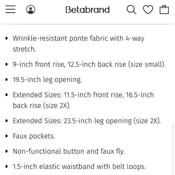 NWT Betabrand Boot-Cut Classic Dress Pant Yoga Pant Medium Petite - Picture 6 of 7